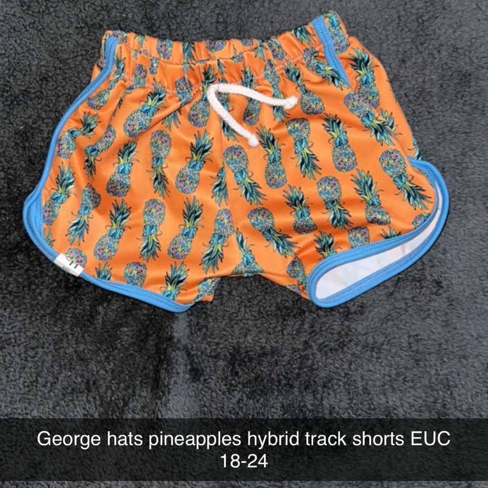 George Hats Pineapples Hybrid Track Shorts